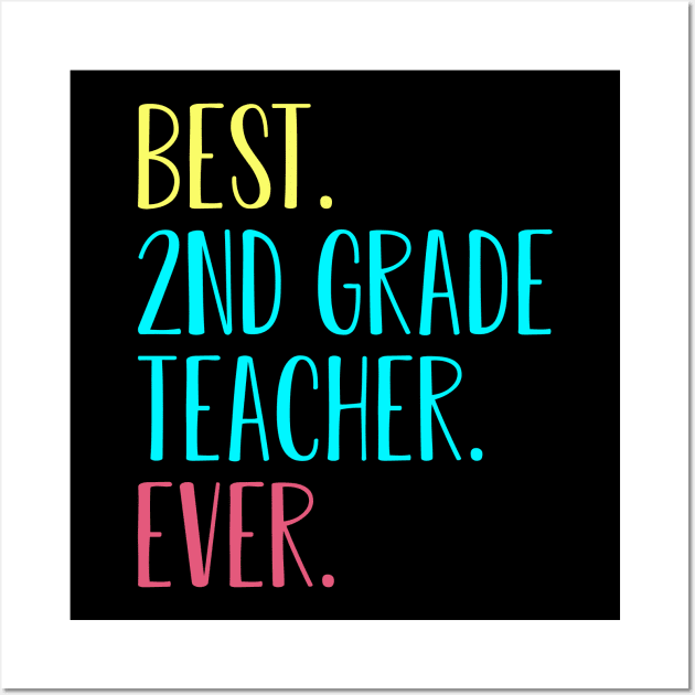 Best 2nd second Grade Teacher Ever Gift for back to school Wall Art by kateeleone97023